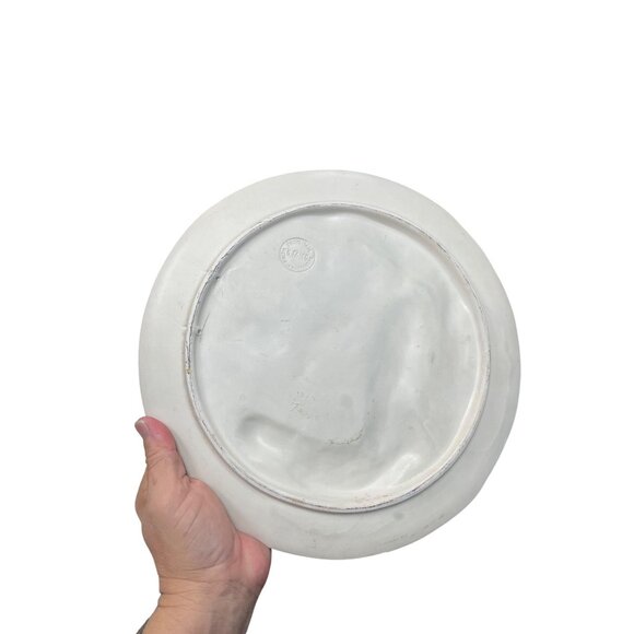 Mid Century Calabria Italian VTG Ceramic Raised Scene Hand painted Wall Art - Picture 8 of 10